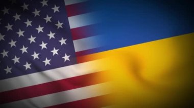 ABD ve Ukrayna Bayrağı Dalgalanıyor.