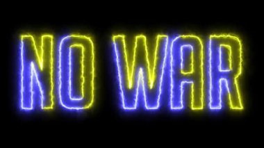 SAVAŞ HAYIR metnin sarı-mavi animasyonu.