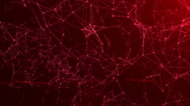 Plexus kırmızı çizgiler görüntü canlandırması.
