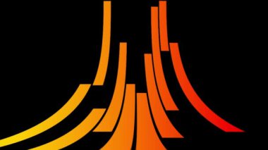 Siyah arkaplanda ilerleyen eğri çizgilerin canlandırması.