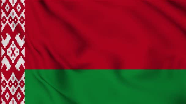 Bandiera sventolante di animazione di cappio Belarus. — Video Stock