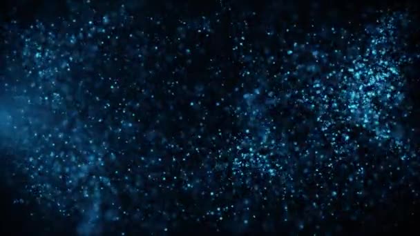 Animacja tła lśniących cząstek niebieskich, fala cyfrowa. — Wideo stockowe