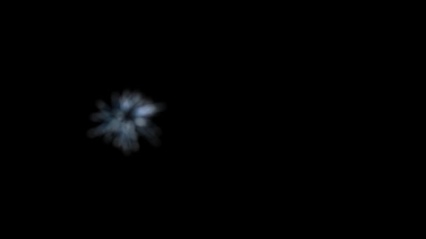 Animación de líneas de dispersión voladoras. Partículas abstractas azules. — Vídeo de stock