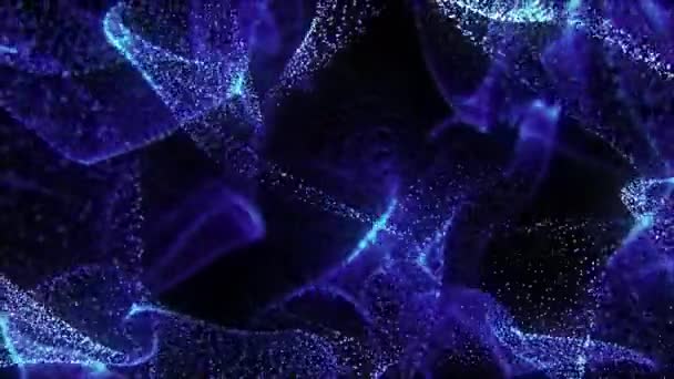 Abstrato fundo onda de partículas bokeh. — Vídeo de Stock