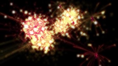 Renkli havai fişek soyut animasyonu.