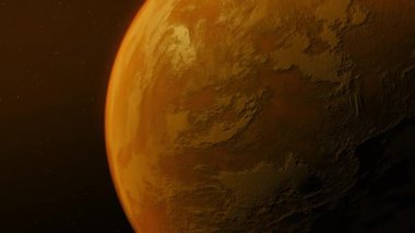 Uzaydaki gezegenin gerçekçi ve güzel animasyonu..