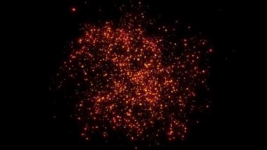 Siyah arka planda güzel bir alev dalgası animasyonu.