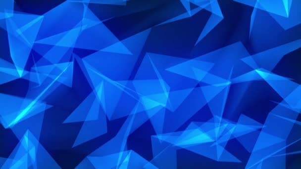 Blauwe abstracte geometrische achtergrond animatie. — Stockvideo