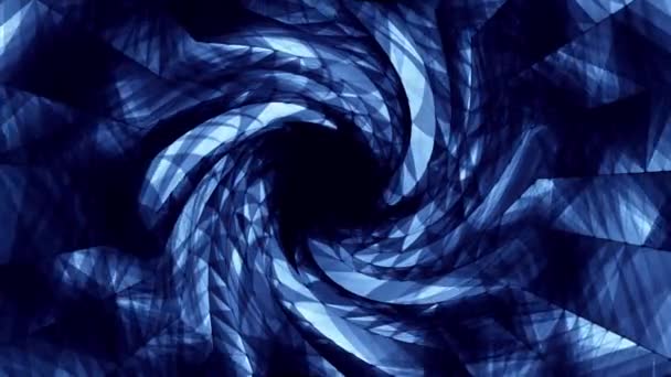 Blu vortice tunnel spirale animazione astratta. — Video Stock