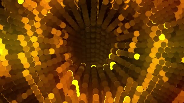 Золотые спиральные линии фоновая абстрактная анимация. — стоковое видео