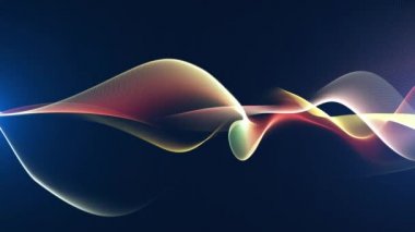 Siyah arkaplandaki neon dalgası canlandırması.