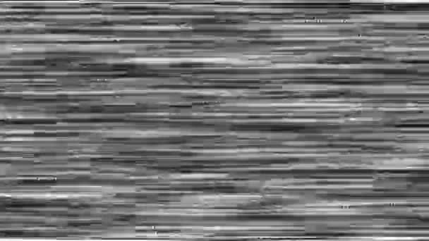 VHS Noise grain TV background, black and white. — Stock video