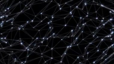 Plexus görüntü animasyonunu çiziyor. Gelecekçi beyaz arkaplan. 