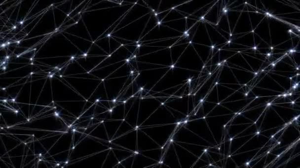 Plexus filme l'animation. Fond blanc futuriste. 