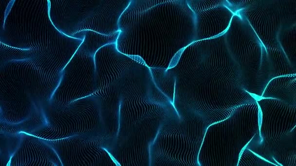 Blue Genesis Wave Abstract Moving Background Animation — Stock Video