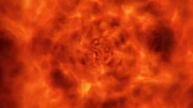Fire wormhole through time and space, warp through science fiction. Abstract seamless tunnel background.