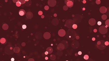 Red moving appearing circles animation abstract background.