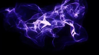 Siyah arka planda soyut animasyon mavi dalga. Geleceksel hareket tasarımı.