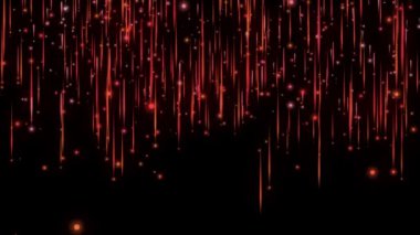 Animated abstract flying colorful shining lines on a black background.