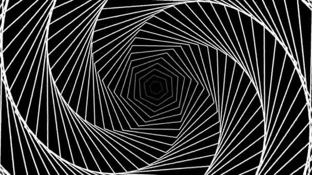 Циклічна Послідовність Анімації Можливістю Розширення Або Колапсу Фону Геометричних Ліній — стокове відео