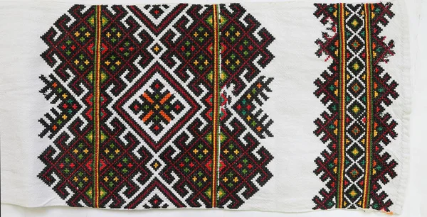 National Ornament Ukrainian Embroidery Ornamentation Old Ukrainian Towels Tablecloths Embroidery — Foto Stock