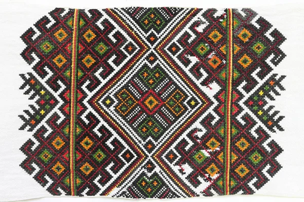 National Ornament Ukrainian Embroidery Ornamentation Old Ukrainian Towels Tablecloths Embroidery — Zdjęcie stockowe