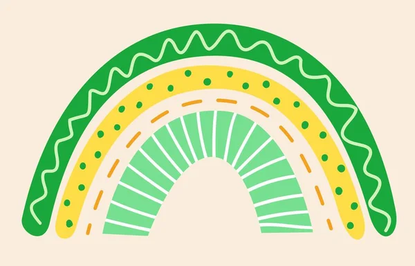 Dia de São Patrício arco-íris brilhante. Ilustração vetorial em um estilo plano para banner web, cartaz, cartão de saudação — Vetor de Stock