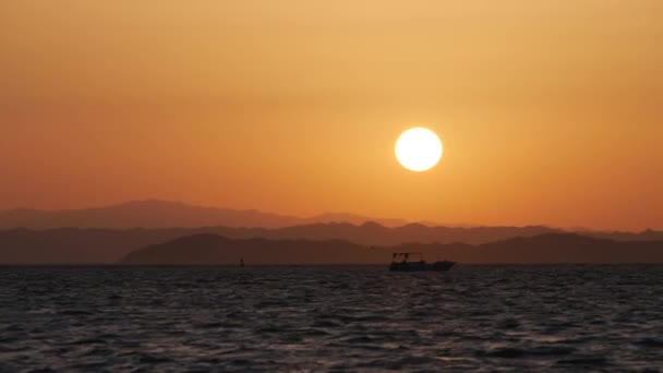Krásný Západ Slunce Rudém Moři Egypt — Stock video