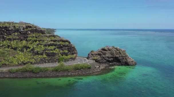 空中ビュー モーリシャス島のマコンデビューポイント — ストック動画