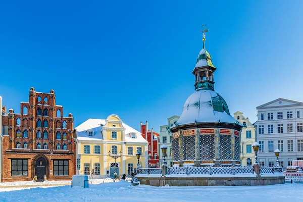 Salutorget Gamla Stan Wismar Vintern Tyskland — Stockfoto