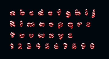 2022 Sweet, şeker mesajı. Noel alfabesi. Jöle etkisi. 3d metin tarzı efekti. Yeni Yıl