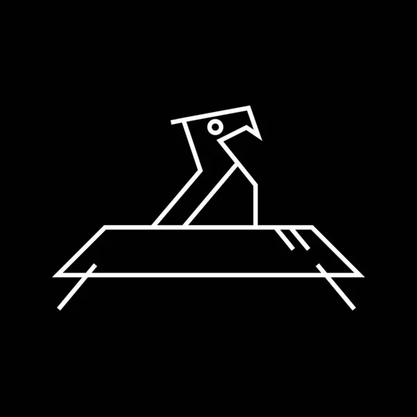 Eagles, Hawks, Falcons ikonu hazır. Hayvan temalı çizgi simgeleri. Monolin vektöründe minimalist stil. Soyut Siluet Şahin Kartal Logo Vektör Şablonu.