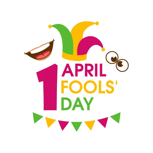 April Fools Day Vector Inscripción Del Día Los Inocentes Abril — Vector de stock