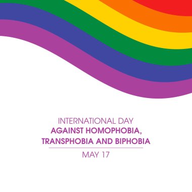 Uluslararası Homofobiye Karşı Gün, Transfobi ve Bifobi vektörü. Soyut gurur sembolü vektörünü beyaz bir arkaplanda izole etmek. LGBT bayrak tasarımı ögesi. 17 Mayıs. Önemli bir gün.