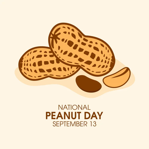 Vetor Nacional Dia Amendoim Pilha Amendoim Ilustração Vetorial Delícia Americana — Vetor de Stock