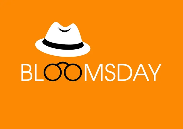 Bloomsday Jaarlijkse Evenement Dublin Vector James Joyce Vieren Inscriptie Bloomsday — Stockvector