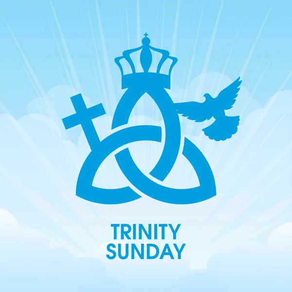 Trinity Sunday Icono Conjunto Vector Santa Trinidad Icono Conjunto Aislado — Vector de stock