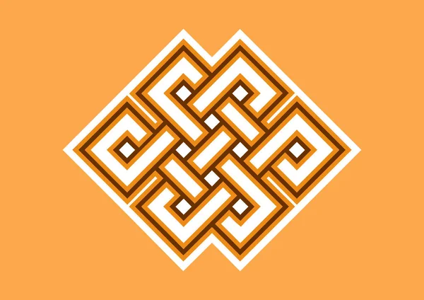 Нескінченний Вузол Буддистського Символу Вектор Вічний Вектор Значка Вузла Стародавній — стоковий вектор