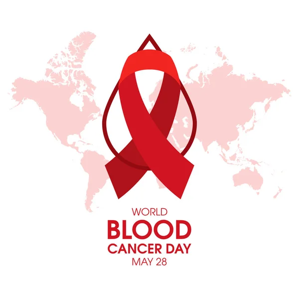 Plakát Světového Dne Rakoviny Krve Červeným Vektorem Vnímání Rakoviny Červená — Stockový vektor