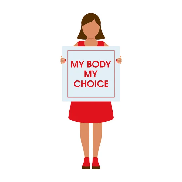 Meu Vetor Ícone Letras Body Choice Protestos Dos Direitos Aborto —  Vetores de Stock