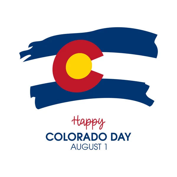 Happy Colorado Day Vector Abstract Grunge Flag Colorado Icon Vector — Stok Vektör