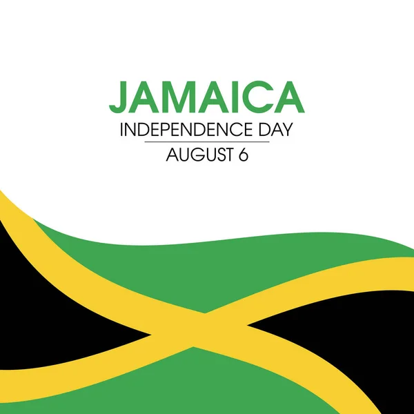Jamaica Independence Day Vector Waving Flag Jamaica Icon Vector Isolated — 스톡 벡터