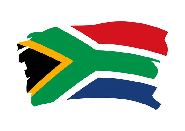 Абстрагируясь Южноафриканского Вектора Южноафриканский Вектор Символов Флага Выделен Белом Фоне — стоковый вектор