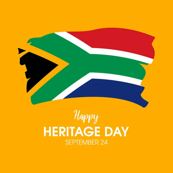 Happy Heritage Day South Africa Vector Abstract Paintbrush Grunge Flag — Stock Vector