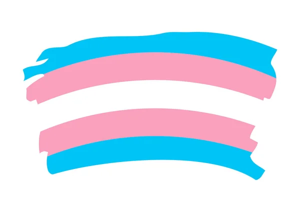 Transgender Grunge Stolthet Flagga Ikon Vektor Transgender Färg Pensel Flagga — Stock vektor