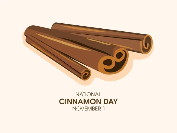 Національний День Кориця Cinnamon Stick Spice Icon Vector Ароматичні Спеції — стоковий вектор