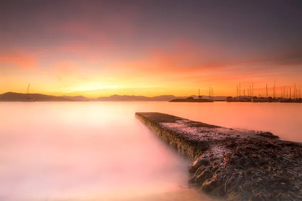 Greece Aegina Island Harbor — Stock Photo, Image