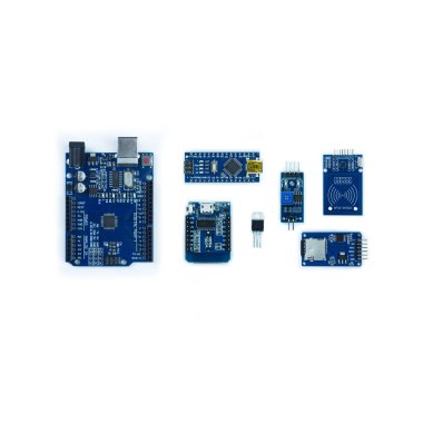  PCB gibi elektronik bileşenlerin üst görünümü