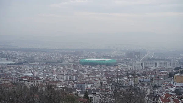 Bursa City View Voetbalstadion Luchtfoto — Stockfoto