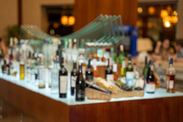 Homályos Alkoholtartalmú Italok Luxury Bar Ban — Stock Fotó